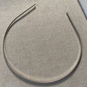 VINTAGE 1990s Skinny Silver Etched slim headband Head Band OS